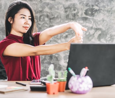 Desk-friendly exercises – especially those that don't require extra equipment – let employees support their physical wellbeing without disrupting their workflow.