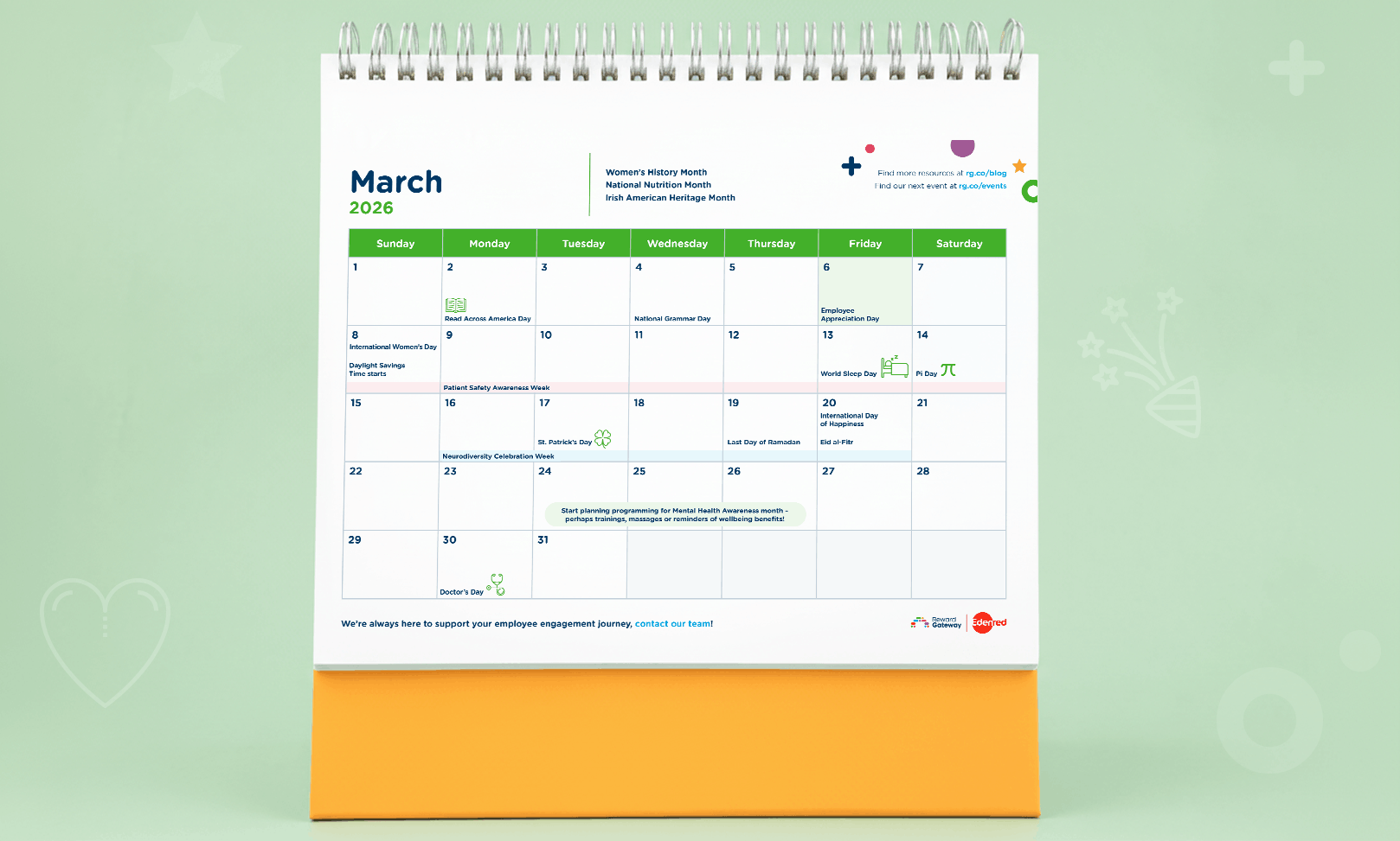 March holiday schedule for human resources
