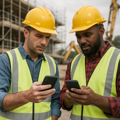 Contractors working on phone-1