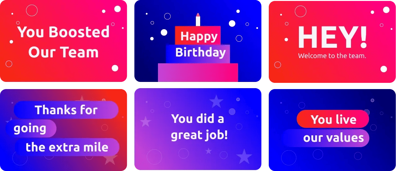 Custom employee ecards