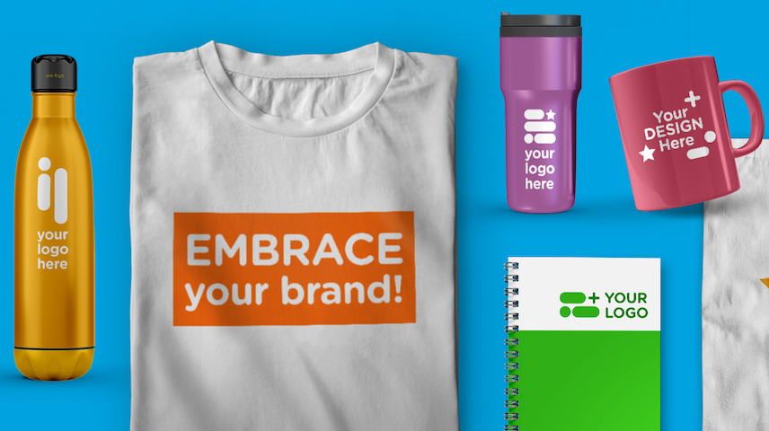 Company-branded swag