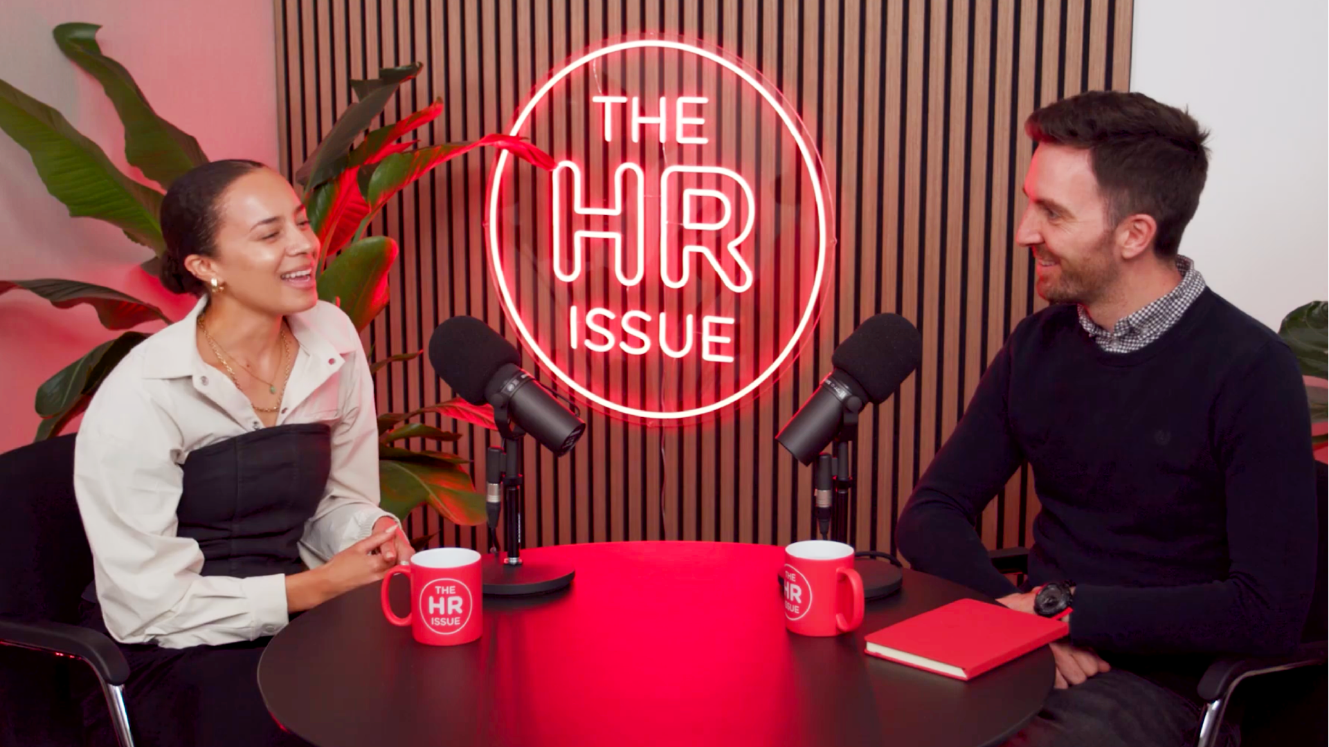 Dr Rebekah Lawrence sitting with Chris Britton