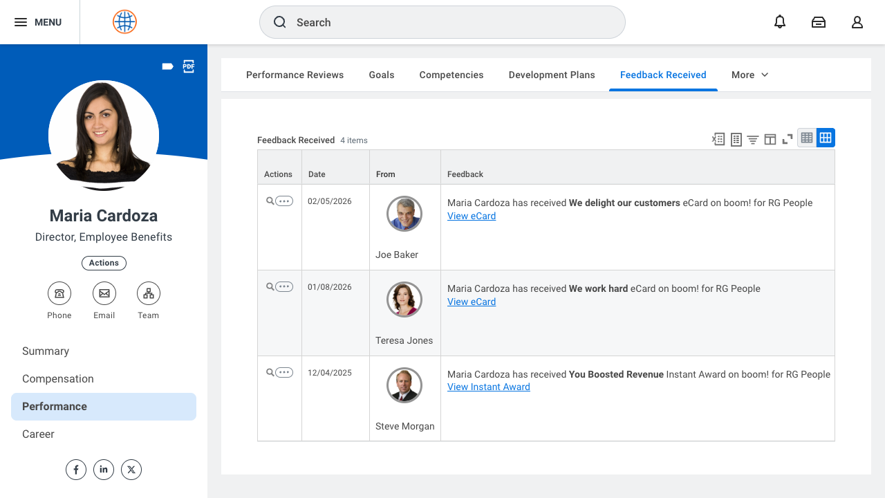 Workday recognition