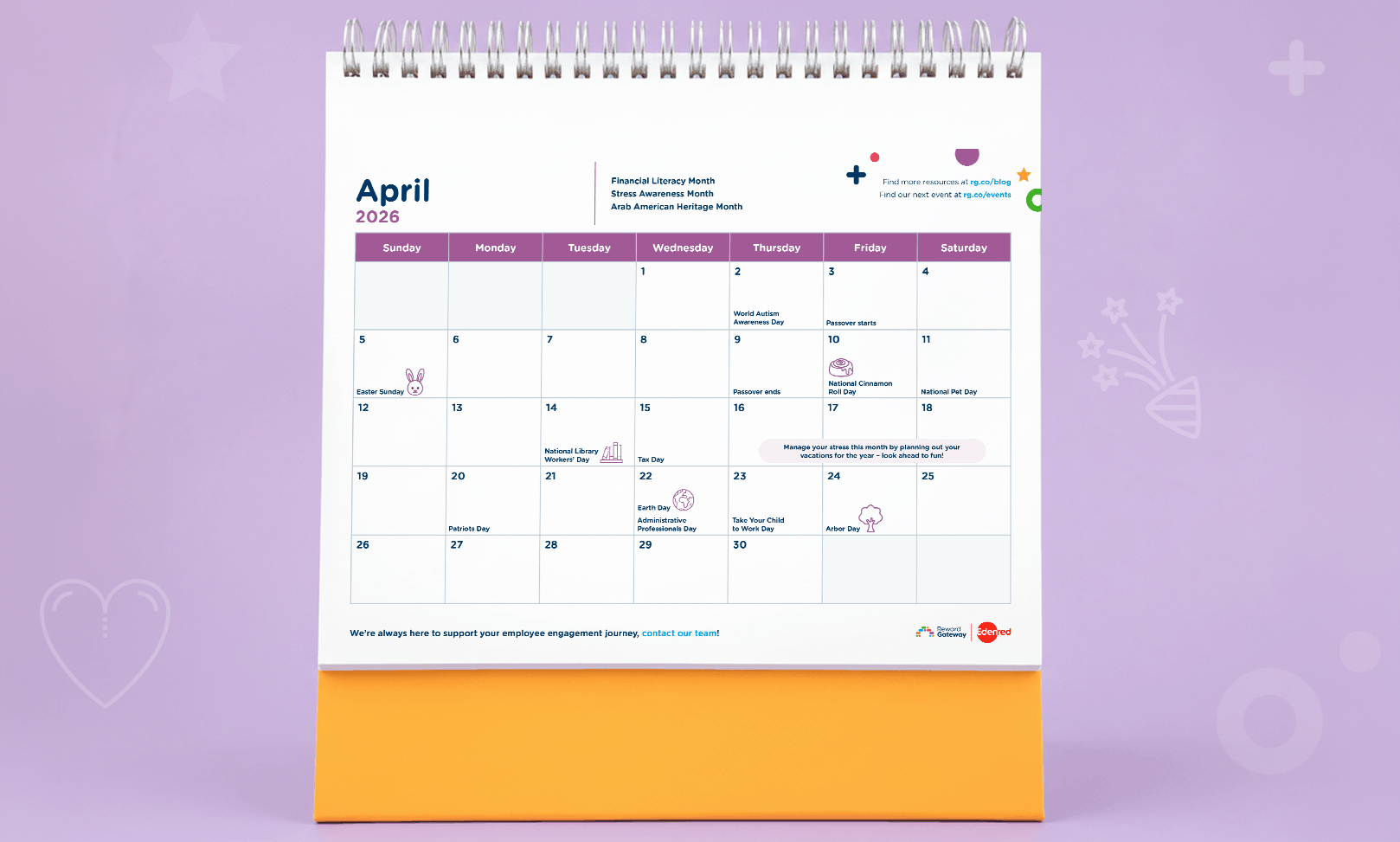 April HR Holidays: What to Celebrate at Work This Month | RGER