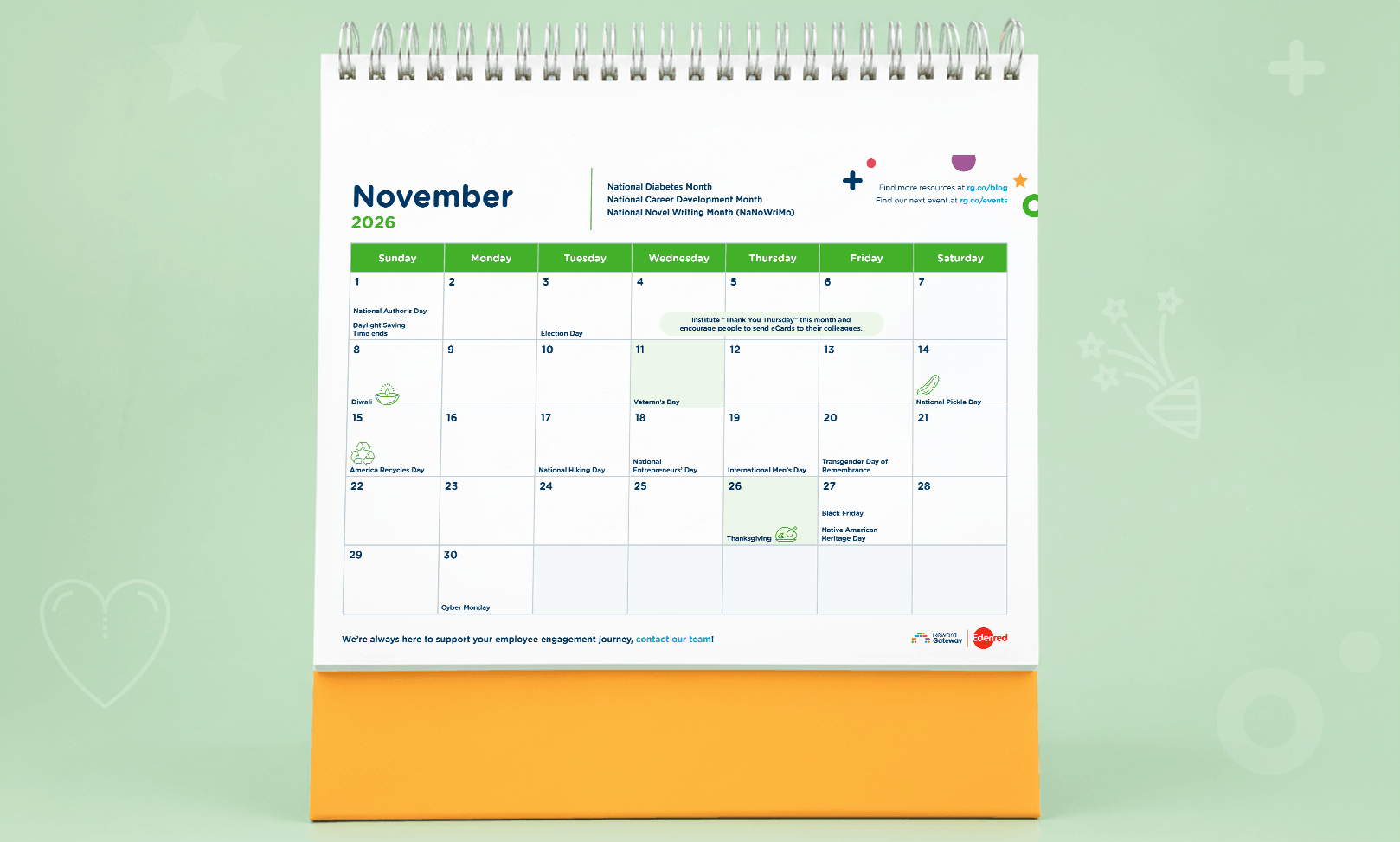 November HR Calendar: What to Celebrate This Month | RGER