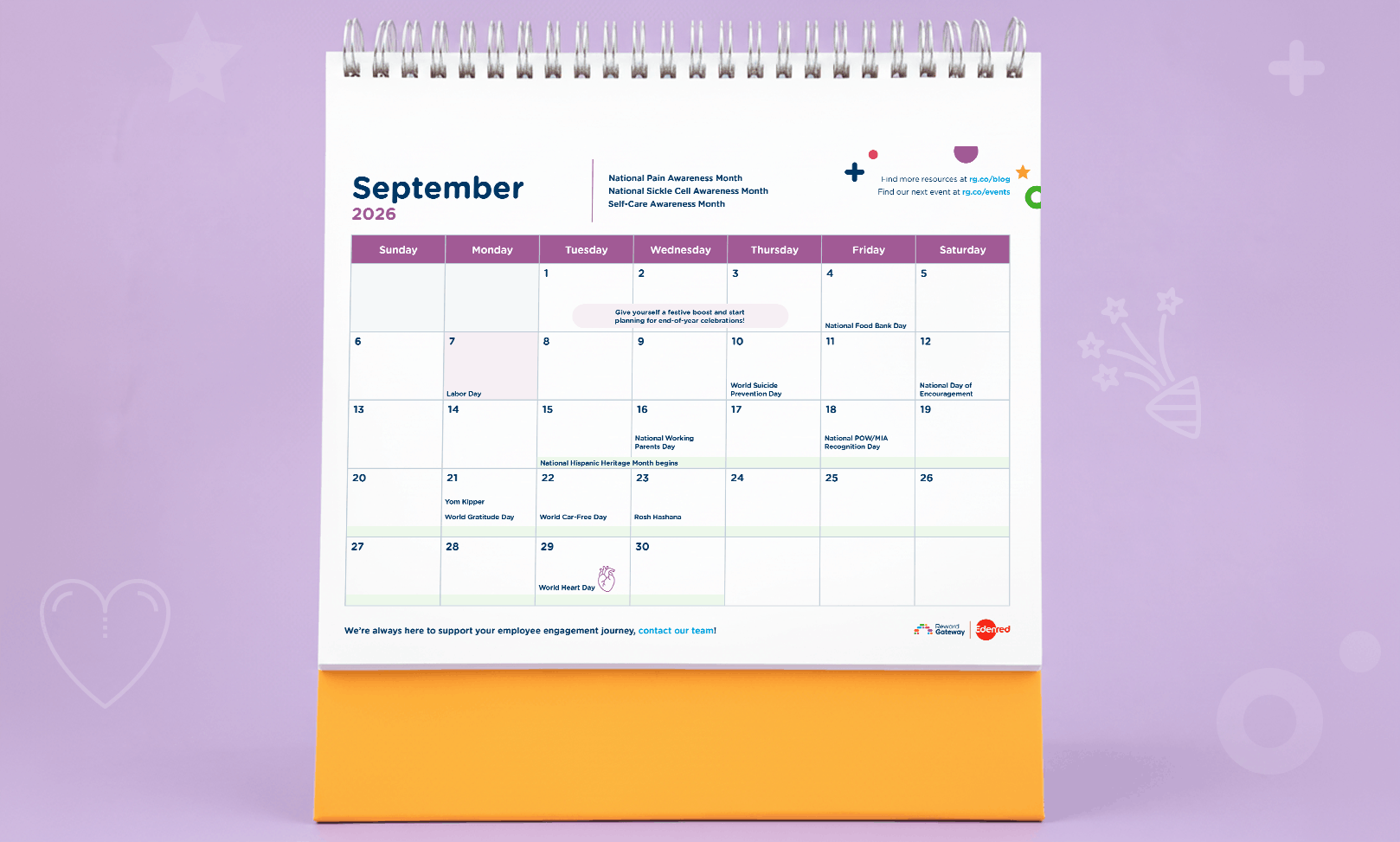 September holiday schedule for human resources