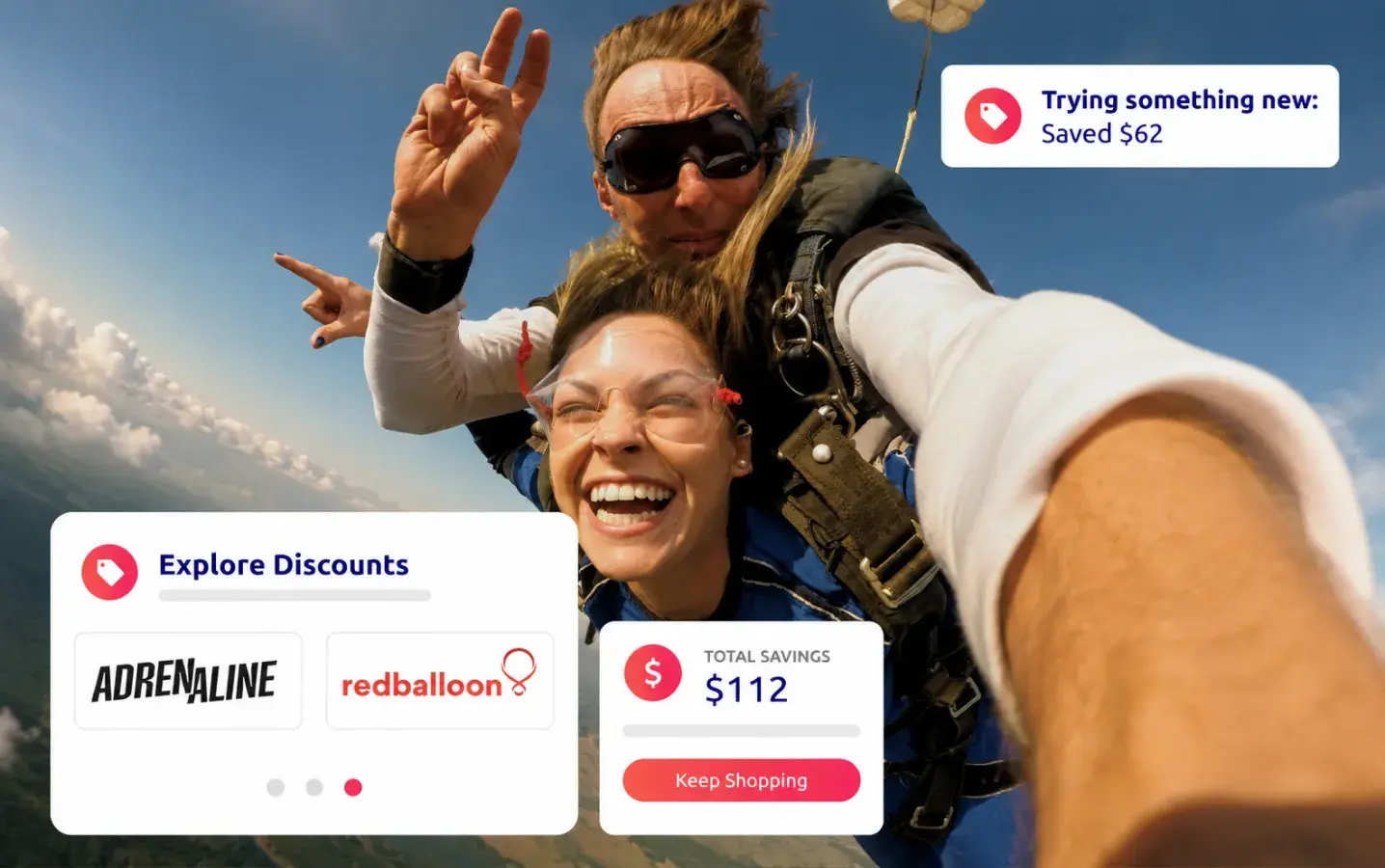 Savings on experiences