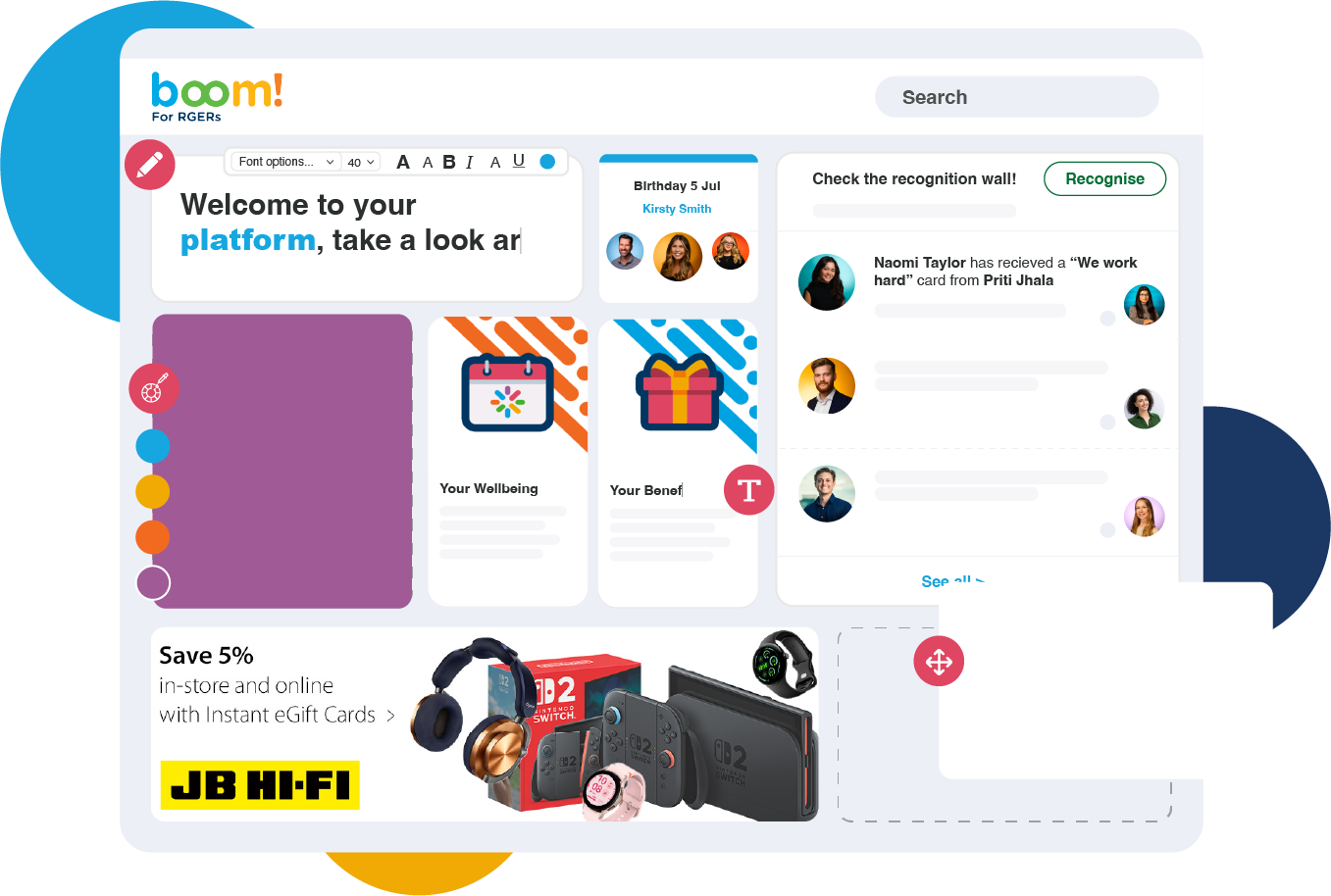 Customised employee engagement platforms